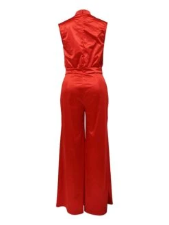 Women's Jumpsuit Pleated High Waist Solid Color Stand Collar Elegant Party Xmas Christmas Regular Fit Sleeveless Black Red Apricot S M L Fall 22 Women's Jumpsuit Pleated High Waist Solid Color Stand Collar Elegant Party Xmas Christmas Regular Fit Sleeveless Black Red Apricot S M L Fall -Cheap Women Clothing Store aajftv1695347191594