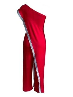 Women's Jumpsuit Patchwork High Waist Solid Color One Shoulder Streetwear Xmas Wedding Party Christmas Regular Fit Sleeveless White Red Blue S M L Fall 37 Women's Jumpsuit Patchwork High Waist Solid Color One Shoulder Streetwear Xmas Wedding Party Christmas Regular Fit Sleeveless White Red Blue S M L Fall -Cheap Women Clothing Store agiqop1692616024992