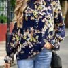 Women's Bodysuit Wrap Crop Top Black Royal Blue Blue Portrait Ugly Christmas Everything Is Fine Sequins See Through Cut Out Long Sleeve Christmas Work Casual Hawaiian Western Elegant Boat Neck Loose -Cheap Women Clothing Store ayxunm1697624857357