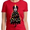 Women's T Shirt Tee Christmas Shirt Red Dog Ugly Christmas Print Short Sleeve Christmas Weekend Festival / Holiday Round Neck Regular Fit Painting Summer -Cheap Women Clothing Store btpirs1695727313834