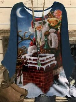 Women‘s Plus Size Christmas Tops Pullover Sweatshirt Hoodie Sweatshirt Letter Snowman Print Long Sleeve Crewneck Casual Festival Vacation Cotton Fall Winter Green Yellow