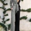 Women's Jumpsuit Lace Up High Waist Color Block Shirt Collar Ordinary Xmas Wedding Party Christmas Straight Regular Fit Long Sleeve Silver Red Brown S M L Fall 1 Women's Jumpsuit Lace Up High Waist Color Block Shirt Collar Ordinary Xmas Wedding Party Christmas Straight Regular Fit Long Sleeve Silver Red Brown S M L Fall -Cheap Women Clothing Store cnageb1656913850636
