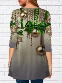 Women's Shirt Christmas Shirt Red Blue Green Graphic Print Long Sleeve Christmas Casual Streetwear Round Neck Regular Fit 7 Women's Shirt Christmas Shirt Red Blue Green Graphic Print Long Sleeve Christmas Casual Streetwear Round Neck Regular Fit -Cheap Women Clothing Store drqckn1664584295411