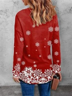 Women's T Shirt Tee Christmas Shirt Black White Wine Santa Claus Snowflake Reindeer Print Long Sleeve Christmas Weekend Festival / Holiday Funny Christmas V Neck Regular Fit Painting Spring &Fall 17 Women's T Shirt Tee Christmas Shirt Black White Wine Santa Claus Snowflake Reindeer Print Long Sleeve Christmas Weekend Festival / Holiday Funny Christmas V Neck Regular Fit Painting Spring &Fall -Cheap Women Clothing Store egafel1695292257846