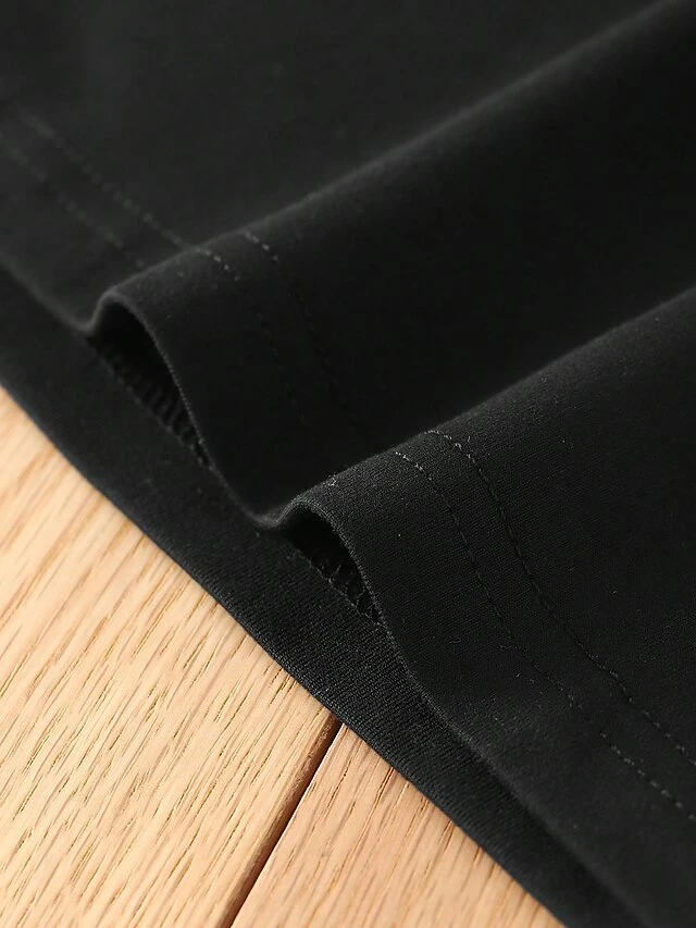 Women's T Shirt Tee Christmas Shirt Black Animal Print Short Sleeve Christmas Weekend Festival / Holiday Christmas Round Neck Regular Fit Painting Summer 7 Women's T Shirt Tee Christmas Shirt Black Animal Print Short Sleeve Christmas Weekend Festival / Holiday Christmas Round Neck Regular Fit Painting Summer - Image 5