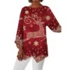Women's Shirt Christmas Shirt Light Blue T11 Dark Red T10 Dark Blue T12 Plaid Snowflake Deer Print Long Sleeve Party Christmas Casual Round Neck Regular Fit 2 Women's Shirt Christmas Shirt Light Blue T11 Dark Red T10 Dark Blue T12 Plaid Snowflake Deer Print Long Sleeve Party Christmas Casual Round Neck Regular Fit -Cheap Women Clothing Store fdjbxl1664673691689