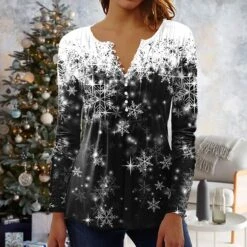 Women's Shirt Blouse Christmas Shirt Maroon Wine Red Black Plaid Snowman Deer Button Print Long Sleeve Christmas Casual Holiday Christmas Round Neck Regular Fit Spring Fall 35 Women's Shirt Blouse Christmas Shirt Maroon Wine Red Black Plaid Snowman Deer Button Print Long Sleeve Christmas Casual Holiday Christmas Round Neck Regular Fit Spring Fall -Cheap Women Clothing Store gpgmjy1666438165398