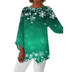 Women's Shirt Blouse Christmas Shirt Black Red Blue Floral Christmas Tree Snowflake Asymmetric Print Long Sleeve Christmas Streetwear Casual Round Neck Regular Fit 8 Women's Shirt Blouse Christmas Shirt Black Red Blue Floral Christmas Tree Snowflake Asymmetric Print Long Sleeve Christmas Streetwear Casual Round Neck Regular Fit -Cheap Women Clothing Store hddjfq1663301091859