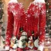 Women's Shirt Blouse Christmas Shirt Maroon Wine Red Black Plaid Snowman Deer Button Print 3/4 Length Sleeve Christmas Weekend Streetwear Casual Print Round Neck Regular Fit 2 Women's Shirt Blouse Christmas Shirt Maroon Wine Red Black Plaid Snowman Deer Button Print 3/4 Length Sleeve Christmas Weekend Streetwear Casual Print Round Neck Regular Fit -Cheap Women Clothing Store hlmjtj1666437996562