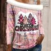 Women's Shirt Blouse Christmas Shirt Yellow Pink Blue Leopard Christmas Tree Print Long Sleeve Party Christmas Casual Festival / Holiday One Shoulder Fur Collar Regular Fit Spring &Fall 1 Women's Shirt Blouse Christmas Shirt Yellow Pink Blue Leopard Christmas Tree Print Long Sleeve Party Christmas Casual Festival / Holiday One Shoulder Fur Collar Regular Fit Spring &Fall -Cheap Women Clothing Store jfhftl1695639214935