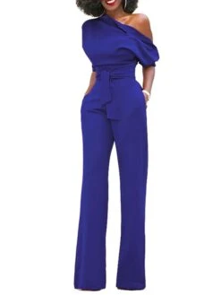 Jumpsuits For Women Dressy Pocket High Waist Solid Color One Shoulder Elegant Xmas Party Christmas Street Regular Fit Half Sleeve Black Blue Yellow S M L Fall Winter Summer 29 Jumpsuits For Women Dressy Pocket High Waist Solid Color One Shoulder Elegant Xmas Party Christmas Street Regular Fit Half Sleeve Black Blue Yellow S M L Fall Winter Summer -Cheap Women Clothing Store jgpnzd1666854272807