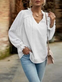 Women's Wrap Crop Top Black White Pink Ugly Christmas Print Long Sleeve Work Modern Boat Neck V Neck Form Fit Butterfly Fleece Lined Bell Sleeve Spring & Summer 11 Women's Wrap Crop Top Black White Pink Ugly Christmas Print Long Sleeve Work Modern Boat Neck V Neck Form Fit Butterfly Fleece Lined Bell Sleeve Spring & Summer -Cheap Women Clothing Store jhyanh1697623455470