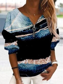 Women's Black Pink Blue Christmas Tree Quarter Zip Print Long Sleeve Christmas Weekend Active Streetwear V Neck Regular Fit Fall & Winter 11 Women's Black Pink Blue Christmas Tree Quarter Zip Print Long Sleeve Christmas Weekend Active Streetwear V Neck Regular Fit Fall & Winter -Cheap Women Clothing Store jtqtua1662602872630