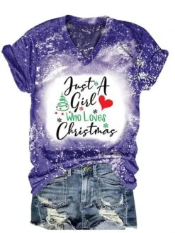 Women‘s Plus Size Christmas Tops T Shirt Tee Letter Print Short Sleeve V Neck Casual Daily Polyester Winter Fall Green Black / Weekend -Cheap Women Clothing Store kffhks1667468006353