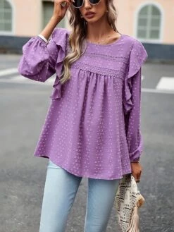 Women's Tube Top Eyelet Top Black White Blue Abstract Dandelion Oktoberfest Beer Backless Cut Out Flowing Tunic Long Sleeve Christmas Hawaiian Tunic Elegant High Neck Plus Size Floral Butterfly Boho