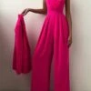 Women's Jumpsuit Pleated Solid Color Shirt Collar Elegant Xmas Wedding Party Christmas Wide Leg Regular Fit Long Sleeve Pink S M L Fall 1 Women's Jumpsuit Pleated Solid Color Shirt Collar Elegant Xmas Wedding Party Christmas Wide Leg Regular Fit Long Sleeve Pink S M L Fall -Cheap Women Clothing Store klsxtw1693452907676