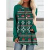 Women's Shirt Christmas Shirt Light Green Royal Blue Blue Christmas Tree Snowflake Ugly Christmas Print Long Sleeve Christmas Weekend Streetwear Casual Christmas Round Neck Regular Fit 1 Women's Shirt Christmas Shirt Light Green Royal Blue Blue Christmas Tree Snowflake Ugly Christmas Print Long Sleeve Christmas Weekend Streetwear Casual Christmas Round Neck Regular Fit -Cheap Women Clothing Store kxbicc1666078627847