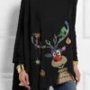 Women's T Shirt Tee Christmas Shirt Black Red Reindeer Asymmetrical Print Long Sleeve Christmas Weekend Festival / Holiday Off Shoulder Regular Fit Painting Spring &Fall 2 Women's T Shirt Tee Christmas Shirt Black Red Reindeer Asymmetrical Print Long Sleeve Christmas Weekend Festival / Holiday Off Shoulder Regular Fit Painting Spring &Fall -Cheap Women Clothing Store lcfhfk1697540372199