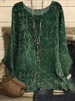 Women's Tunic Yellow Red Blue Tie Dye Striped Print Long Sleeve Daily Going Out Weekend Christmas Round Neck Regular Fit Dolman Sleeve Spring Fall Fall & Winter -Cheap Women Clothing Store lvyint1641461294955