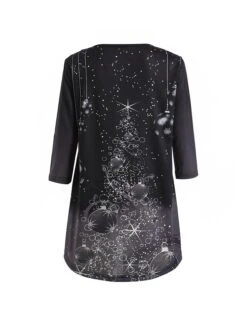 Women's T Shirt Tee Tunic Green Black Blue Graphic Christmas Tree Print Long Sleeve Christmas Weekend Christmas Round Neck Long 3D Printed Painting S 35 Women's T Shirt Tee Tunic Green Black Blue Graphic Christmas Tree Print Long Sleeve Christmas Weekend Christmas Round Neck Long 3D Printed Painting S -Cheap Women Clothing Store lzetka1632734703644