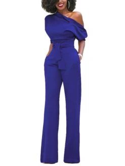 Women's Jumpsuit For Special Occasions Christmas Pocket High Waist Solid Color Cold Shoulder Business Office Work Party Xmas Regular Fit Half Sleeve Black White Yellow S M L Summer 29 Women's Jumpsuit For Special Occasions Christmas Pocket High Waist Solid Color Cold Shoulder Business Office Work Party Xmas Regular Fit Half Sleeve Black White Yellow S M L Summer -Cheap Women Clothing Store mmwywc1681106800349