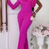 Women's Jumpsuit Ruffle High Waist Solid Color One Shoulder Elegant Xmas Wedding Party Christmas Regular Fit Long Sleeve Fuchsia S M L Fall 2 Women's Jumpsuit Ruffle High Waist Solid Color One Shoulder Elegant Xmas Wedding Party Christmas Regular Fit Long Sleeve Fuchsia S M L Fall -Cheap Women Clothing Store mvkqeg1693906387090