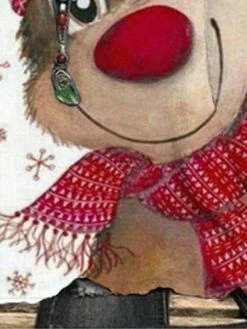 Women‘s Plus Size Christmas Tops Blouse Shirt Animal Deer Print Long Sleeve Casual Holiday Daily Polyester Winter Fall White / Vacation -Cheap Women Clothing Store oidnjq1667453625020