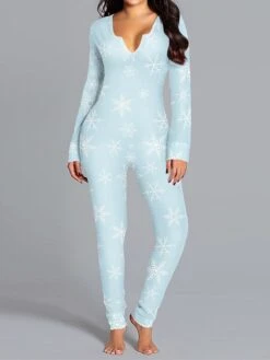 Women's Jumpsuit Print Plaid V Neck Active Home Christmas Regular Fit Long Sleeve BKAO011 BKAO008 BKAO009 S M L Fall -Cheap Women Clothing Store pbmzrs1697457132926