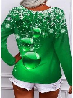 Women's T Shirt Tee Christmas Shirt Red Blue Purple Graphic Snowflake Quarter Zip Print Long Sleeve Casual Weekend Basic Print Christmas V Neck Regular Fit Painting Fall & Winter 19 Women's T Shirt Tee Christmas Shirt Red Blue Purple Graphic Snowflake Quarter Zip Print Long Sleeve Casual Weekend Basic Print Christmas V Neck Regular Fit Painting Fall & Winter -Cheap Women Clothing Store qfdjcn1636963461269