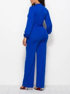 Women's Jumpsuit Lace Up Pocket Solid Color Stand Collar Streetwear Xmas Street Christmas Daily Regular Fit Long Sleeve Black Wine Red S M L Fall -Cheap Women Clothing Store qvuyxo1692616045093