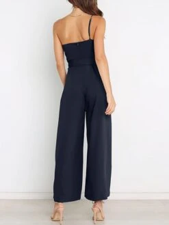 Women's Jumpsuit Pocket High Waist Solid Color One Shoulder Elegant Party Christmas Regular Fit Sleeveless Yellow Army Green Red S M L Fall 35 Women's Jumpsuit Pocket High Waist Solid Color One Shoulder Elegant Party Christmas Regular Fit Sleeveless Yellow Army Green Red S M L Fall -Cheap Women Clothing Store refpvz1697018371428