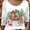 Women's T Shirt Tee Christmas Shirt White Bear Print Long Sleeve Christmas Weekend Fashion Round Neck Regular Fit Painting Spring &Fall 2 Women's T Shirt Tee Christmas Shirt White Bear Print Long Sleeve Christmas Weekend Fashion Round Neck Regular Fit Painting Spring &Fall -Cheap Women Clothing Store ryzymn1697539566326