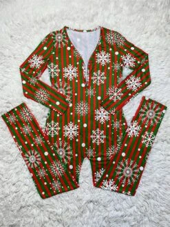 Women's Jumpsuit Print Geometric V Neck Active Xmas Home Christmas Regular Fit Long Sleeve White-1 Blue-3 Khaki-7 S M L Fall -Cheap Women Clothing Store siupba1695792466211