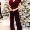 Women's Jumpsuit Lace Up High Waist Solid Color Round Neck Active Christmas Daily Regular Fit Short Sleeve Black Wine Green S M L Fall 2 Women's Jumpsuit Lace Up High Waist Solid Color Round Neck Active Christmas Daily Regular Fit Short Sleeve Black Wine Green S M L Fall -Cheap Women Clothing Store uaxirl1697679519942