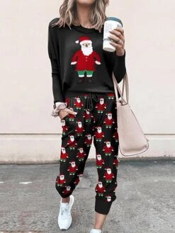 Women's Sweatshirt Tracksuit Pants Sets Black White Red Graphic Reindeer Drawstring Print Long Sleeve Outdoor Casual Sports Christmas Round Neck Regular Fit Spring &Fall 8 Women's Sweatshirt Tracksuit Pants Sets Black White Red Graphic Reindeer Drawstring Print Long Sleeve Outdoor Casual Sports Christmas Round Neck Regular Fit Spring &Fall -Cheap Women Clothing Store urymdz1696744222054