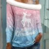 Women's Blouse Christmas Shirt Pink Deer Print Long Sleeve Christmas Casual Festival / Holiday Fur Collar Regular Fit Spring &Fall 2 Women's Blouse Christmas Shirt Pink Deer Print Long Sleeve Christmas Casual Festival / Holiday Fur Collar Regular Fit Spring &Fall -Cheap Women Clothing Store vhhbix1696752388356