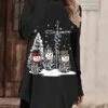 Women's T Shirt Tee Christmas Shirt Black Snowman Christmas Tree Asymmetrical Print Long Sleeve Christmas Weekend Festival / Holiday High Neck Regular Fit Painting Spring &Fall 2 Women's T Shirt Tee Christmas Shirt Black Snowman Christmas Tree Asymmetrical Print Long Sleeve Christmas Weekend Festival / Holiday High Neck Regular Fit Painting Spring &Fall -Cheap Women Clothing Store winhyt1695893602334