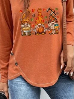 Women's T Shirt Tee Christmas Shirt Blue Orange Green Santa's Helper Print Long Sleeve Christmas Weekend Basic Round Neck Regular Fit Painting Spring &Fall 13 Women's T Shirt Tee Christmas Shirt Blue Orange Green Santa's Helper Print Long Sleeve Christmas Weekend Basic Round Neck Regular Fit Painting Spring &Fall -Cheap Women Clothing Store wtwcln1694086232096