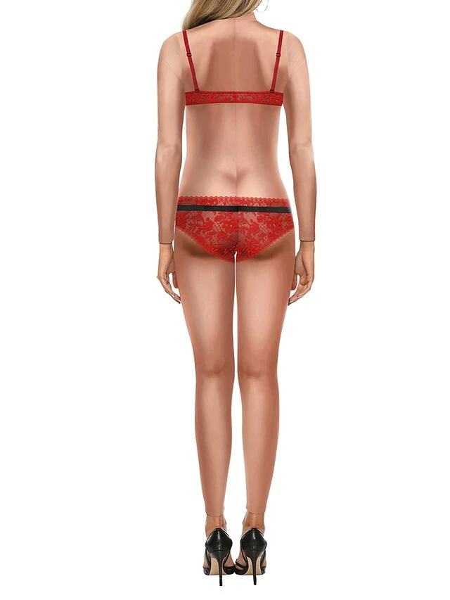 Women's Jumpsuit Print Color Block Stand Collar Sexy Christmas Regular Fit Long Sleeve Red S M L Fall 5 Women's Jumpsuit Print Color Block Stand Collar Sexy Christmas Regular Fit Long Sleeve Red S M L Fall - Image 3