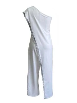 Women's Jumpsuit Patchwork High Waist Solid Color One Shoulder Streetwear Xmas Wedding Party Christmas Regular Fit Sleeveless White Red Blue S M L Fall 28 Women's Jumpsuit Patchwork High Waist Solid Color One Shoulder Streetwear Xmas Wedding Party Christmas Regular Fit Sleeveless White Red Blue S M L Fall -Cheap Women Clothing Store xfdtyn1692616015178