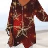 Women's Shirt Christmas Shirt Black White Red Star Christmas Tree Snowflake Print Long Sleeve Christmas Weekend Streetwear Casual V Neck Regular Fit 1 Women's Shirt Christmas Shirt Black White Red Star Christmas Tree Snowflake Print Long Sleeve Christmas Weekend Streetwear Casual V Neck Regular Fit -Cheap Women Clothing Store xqaqxv1663935800880