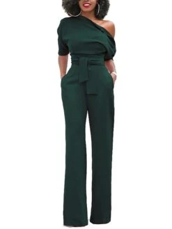 Women's Jumpsuit For Special Occasions Christmas Pocket High Waist Solid Color Cold Shoulder Business Office Work Party Xmas Regular Fit Half Sleeve Black White Yellow S M L Summer 32 Women's Jumpsuit For Special Occasions Christmas Pocket High Waist Solid Color Cold Shoulder Business Office Work Party Xmas Regular Fit Half Sleeve Black White Yellow S M L Summer -Cheap Women Clothing Store yhvxdi1681106803027