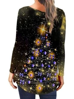Women's Shirt Christmas Shirt Black Yellow Red Christmas Tree Button Flowing Tunic Print Long Sleeve Christmas Weekend Streetwear Print Christmas Round Neck Regular Fit 17 Women's Shirt Christmas Shirt Black Yellow Red Christmas Tree Button Flowing Tunic Print Long Sleeve Christmas Weekend Streetwear Print Christmas Round Neck Regular Fit -Cheap Women Clothing Store yilrjd1666257040187