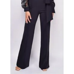 Women‘s Jumpsuit Solid Color Deep V Sequin Xmas Wedding Elegant Daily Holiday Christmas Straight Regular Fit Long Sleeve Black 3XL Spring -Cheap Women Clothing Store ykgndc1658814914018