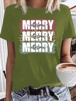 Women's T Shirt Tee Christmas Shirt 100% Cotton Black White Wine Graphic Letter Print Short Sleeve Christmas Daily Weekend Basic Christmas Round Neck Regular Fit Painting 13 Women's T Shirt Tee Christmas Shirt 100% Cotton Black White Wine Graphic Letter Print Short Sleeve Christmas Daily Weekend Basic Christmas Round Neck Regular Fit Painting -Cheap Women Clothing Store yndlqu1665477799866