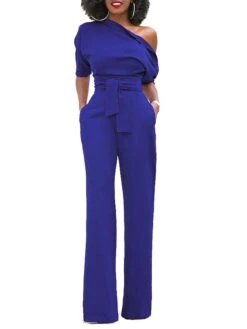 Women's Jumpsuit For Special Occasions Christmas Pocket High Waist Solid Color Cold Shoulder Business Office Work Party Xmas Regular Fit Half Sleeve Black White Yellow S M L Summer 30 Women's Jumpsuit For Special Occasions Christmas Pocket High Waist Solid Color Cold Shoulder Business Office Work Party Xmas Regular Fit Half Sleeve Black White Yellow S M L Summer -Cheap Women Clothing Store zfwnus1681106801486