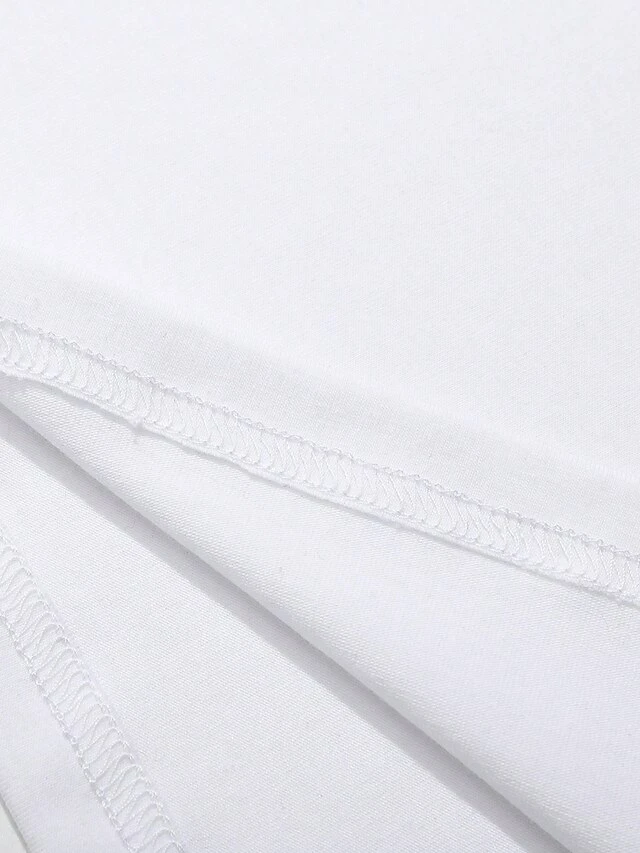 Women's T Shirt Tee Christmas Shirt White Letter Santa Claus Print Short Sleeve Christmas Weekend Festival / Holiday Christmas Round Neck Regular Fit Painting Summer 5 Women's T Shirt Tee Christmas Shirt White Letter Santa Claus Print Short Sleeve Christmas Weekend Festival / Holiday Christmas Round Neck Regular Fit Painting Summer - Image 3