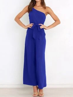 Women's Jumpsuit Pocket High Waist Solid Color One Shoulder Elegant Party Christmas Regular Fit Sleeveless Yellow Army Green Red S M L Fall 39 Women's Jumpsuit Pocket High Waist Solid Color One Shoulder Elegant Party Christmas Regular Fit Sleeveless Yellow Army Green Red S M L Fall -Cheap Women Clothing Store zseipw1697018379914