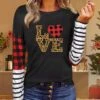 Women's Shirt Christmas Shirt Leopard Yellow Pink Color Block Print Deer Print Long Sleeve Christmas Casual Daily Casual Round Neck Regular Fit -Cheap Women Clothing Store ztryoy1669622336332