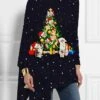 Women's T Shirt Tee Christmas Shirt Black Cat Christmas Tree Asymmetrical Print Long Sleeve Christmas Weekend Festival / Holiday High Neck Regular Fit Cat Painting Spring &Fall 2 Women's T Shirt Tee Christmas Shirt Black Cat Christmas Tree Asymmetrical Print Long Sleeve Christmas Weekend Festival / Holiday High Neck Regular Fit Cat Painting Spring &Fall -Cheap Women Clothing Store ztvwuq1697540524351